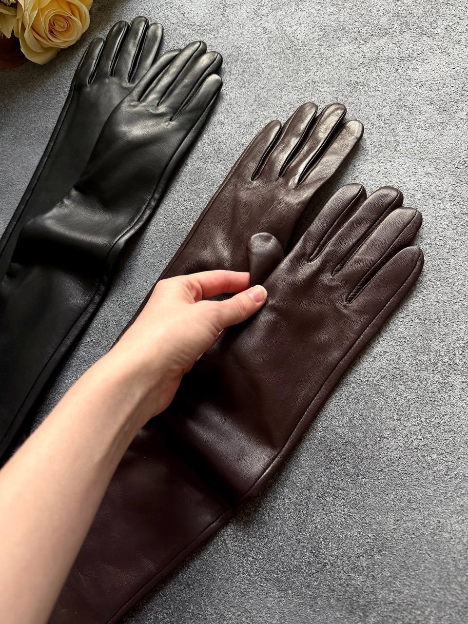 перчатки длинные,коричневые женские перчатки,кожаные перчатки eleganzza,long leather gloves,кожаные перчатки