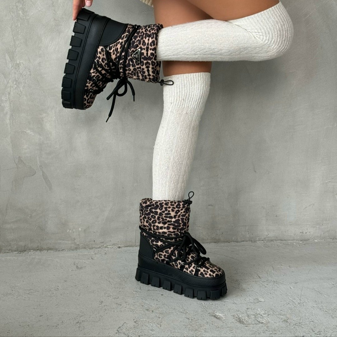 ,дутики зимние леопардовые на платформе behave 250146220,дутики леопардовые,дутики,дутики madella