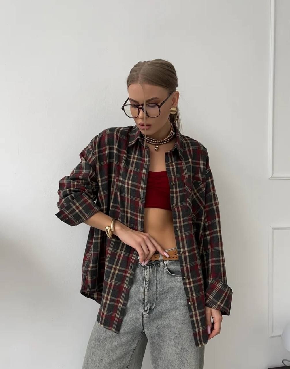 рубашка в клетку,рубашка женская,рубашка в клетку женская оверсайз,рубашка оверсайз в клетку