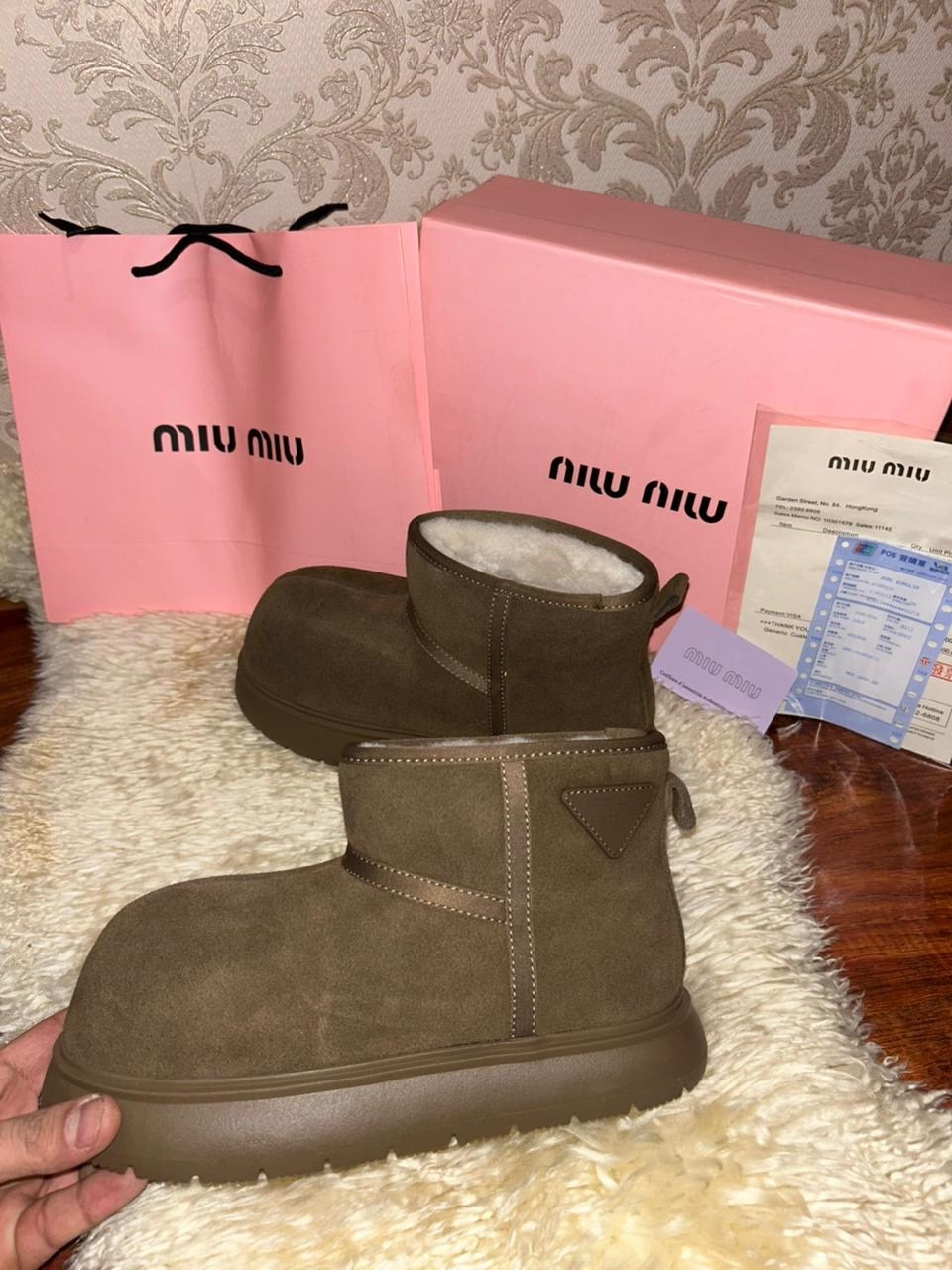 зимние женские угги miu miu,ботинки miu miu,,женские угги,женские угги ugg желто-коричневый