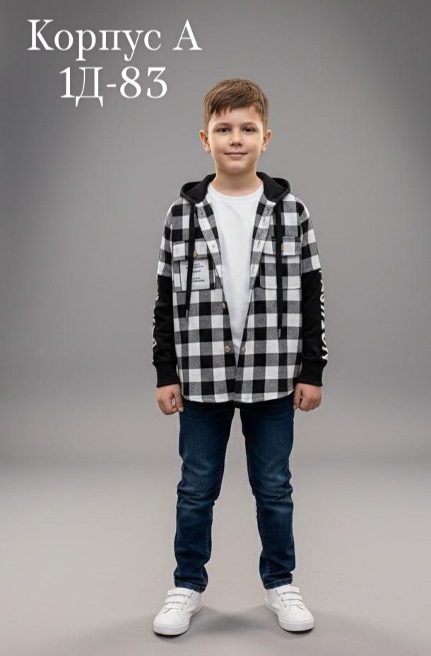 рубашка для мальчика,детская рубашка,рубашка с капюшоном,рубашка в клетку с капюшоном,рубашка