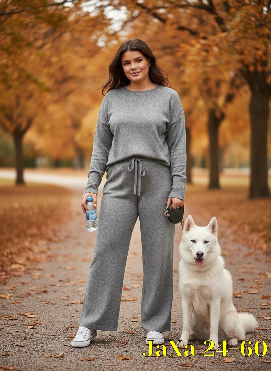 костюм трикотажный,вязаный костюм женский,женский трикотажный костюм,женский костюм серый,серый брючный костюм