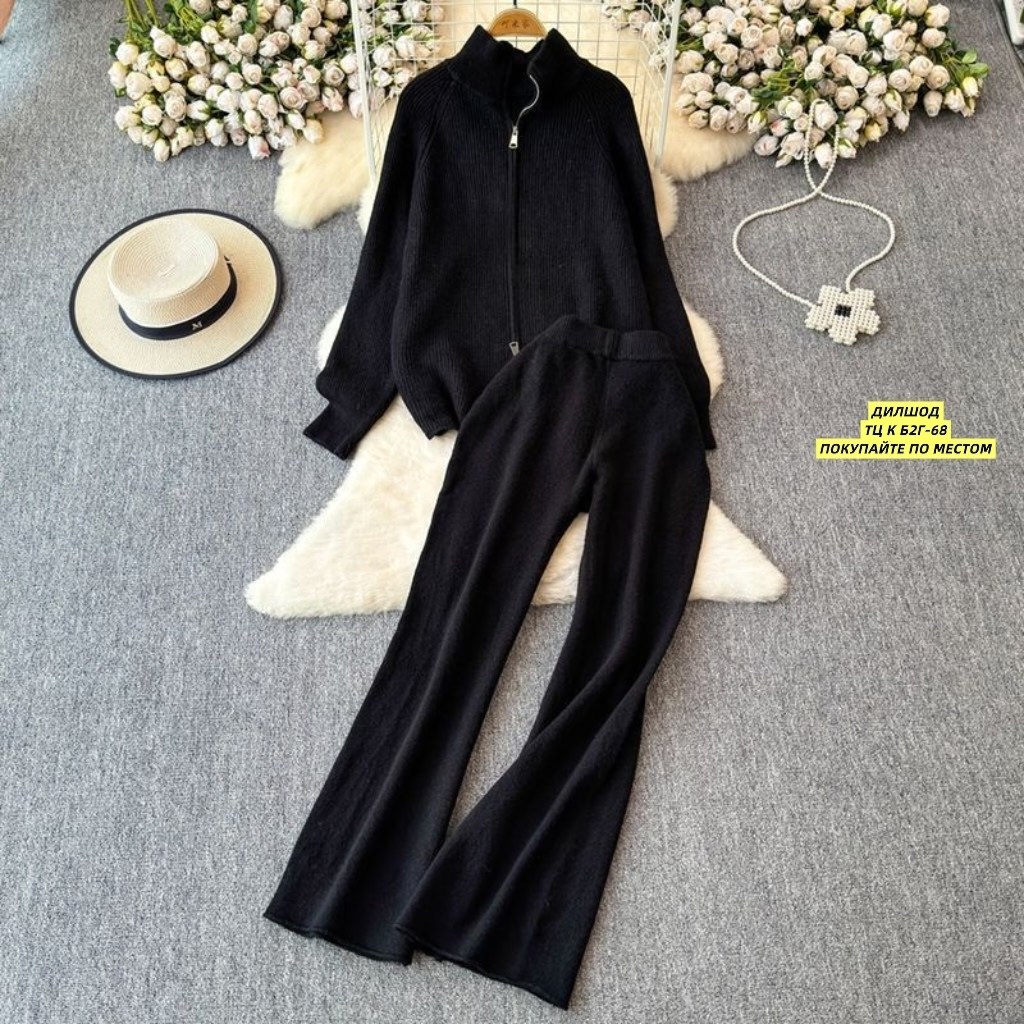 женский трикотажный костюм из двух предметов,кашемировый костюм женский,трикотажные костюмы,кашемировый костюм,костюм с брюками