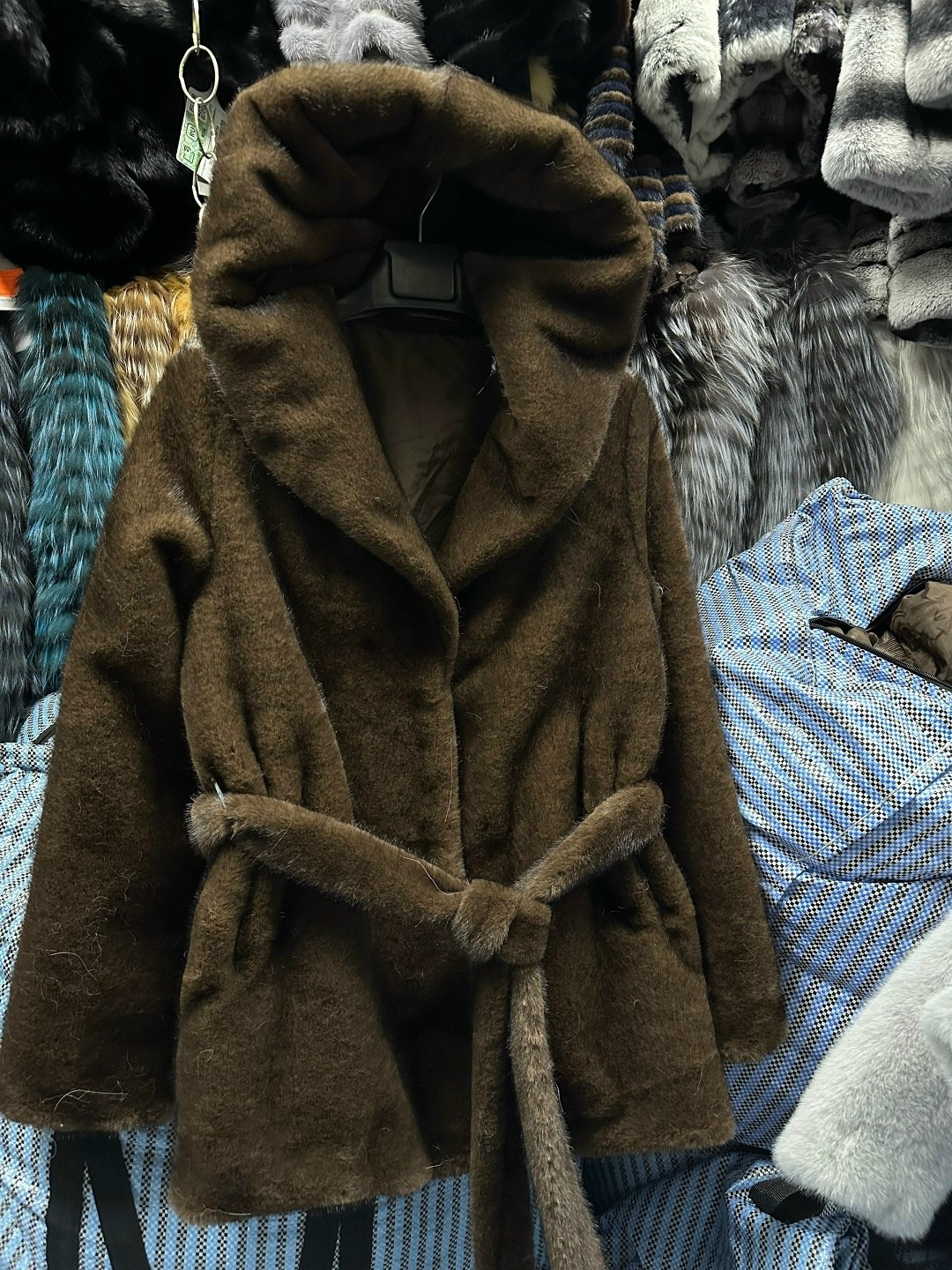 шуба двустроннаяя искусственная под норку пальто из экомеха jan steen,шубка,шуба,женская шуба,шубка из эко меха под норку с капюшоном