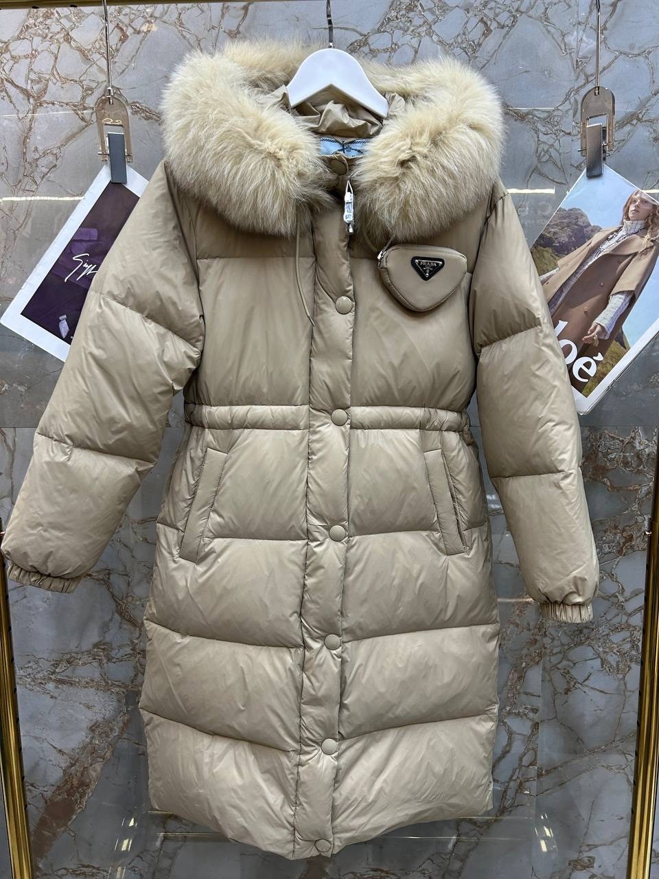 пуховик max mara,пуховик prada,пуховик женский,длинные пуховики,пуховик прада женский