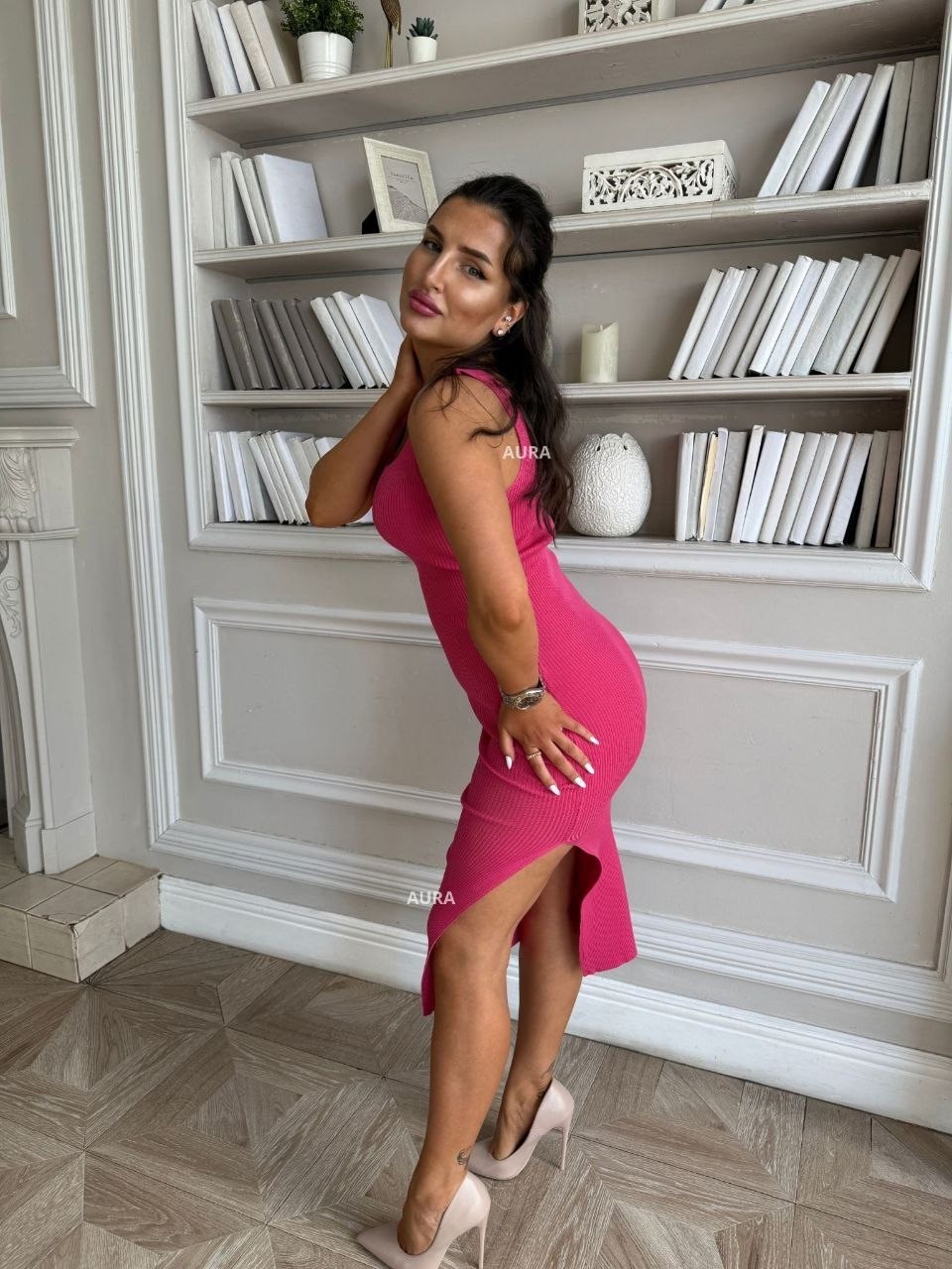 розовое платье лапша,платье-лапша,платье лапша на лямках,стильное платье,малиновое платье