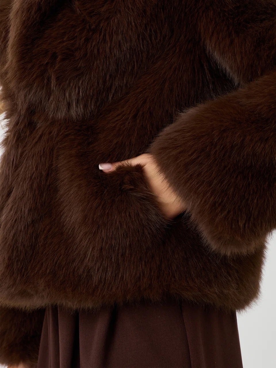 шуба коричневая,шубка укороченная,шуба из искусственного меха,шуба искусственная,шубка