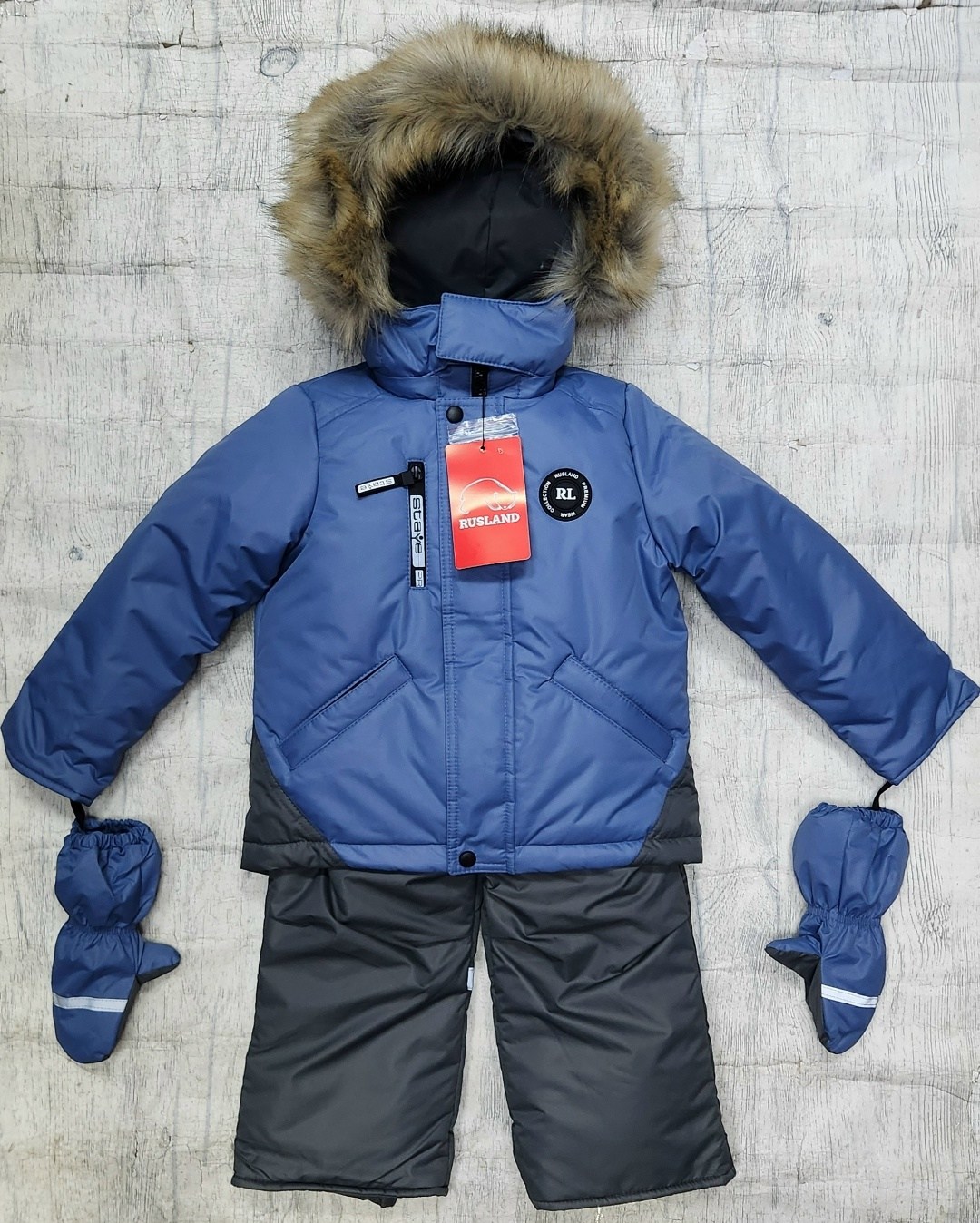 зимний костюм для мальчика,костюм зимний,комплект верхней одежды rusland,детские комплекты,детский зимний костюм