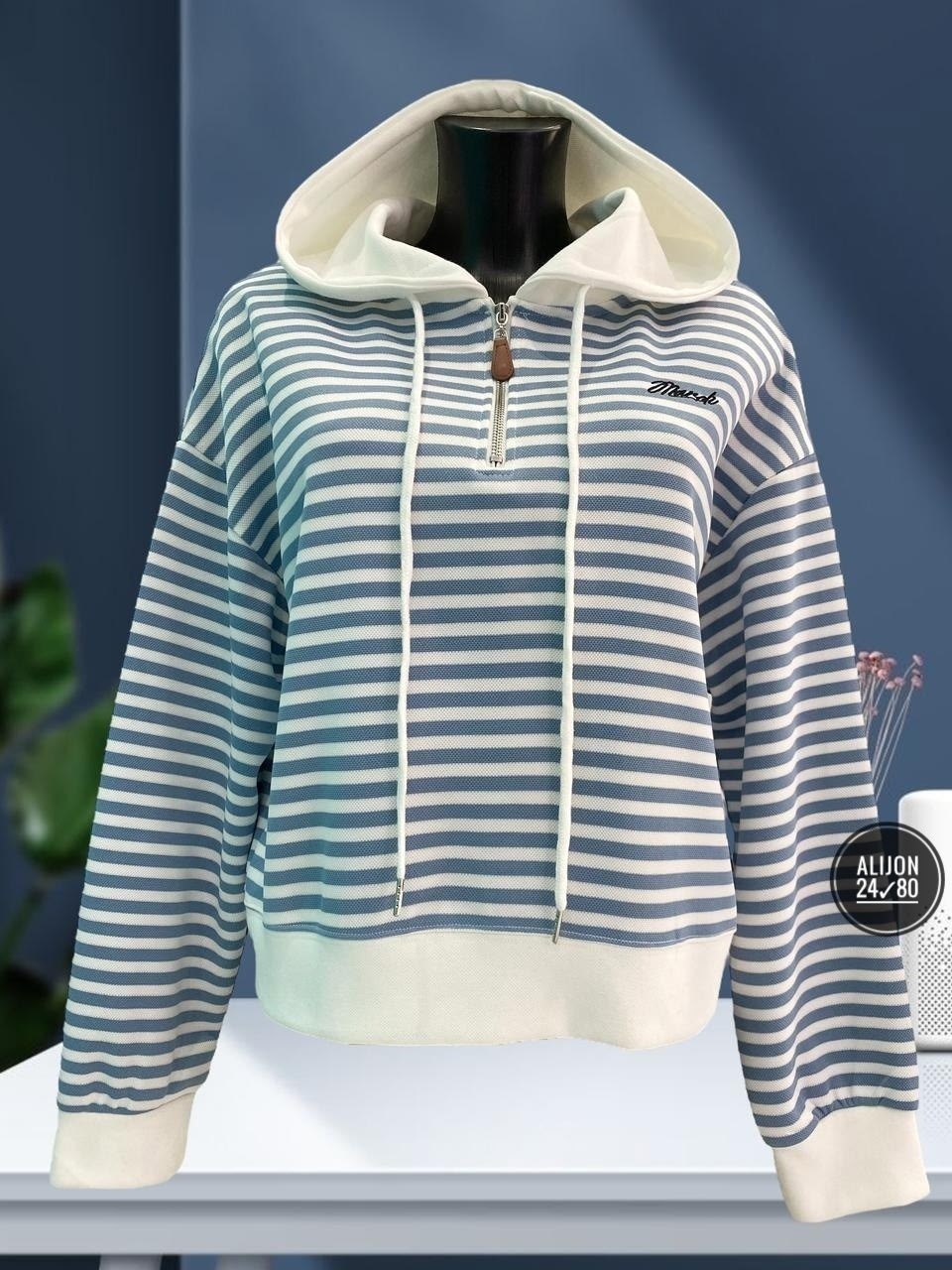 кофта до талии,полосатая толстовка,толстовка женская,толстовка в полоску,женская кофта