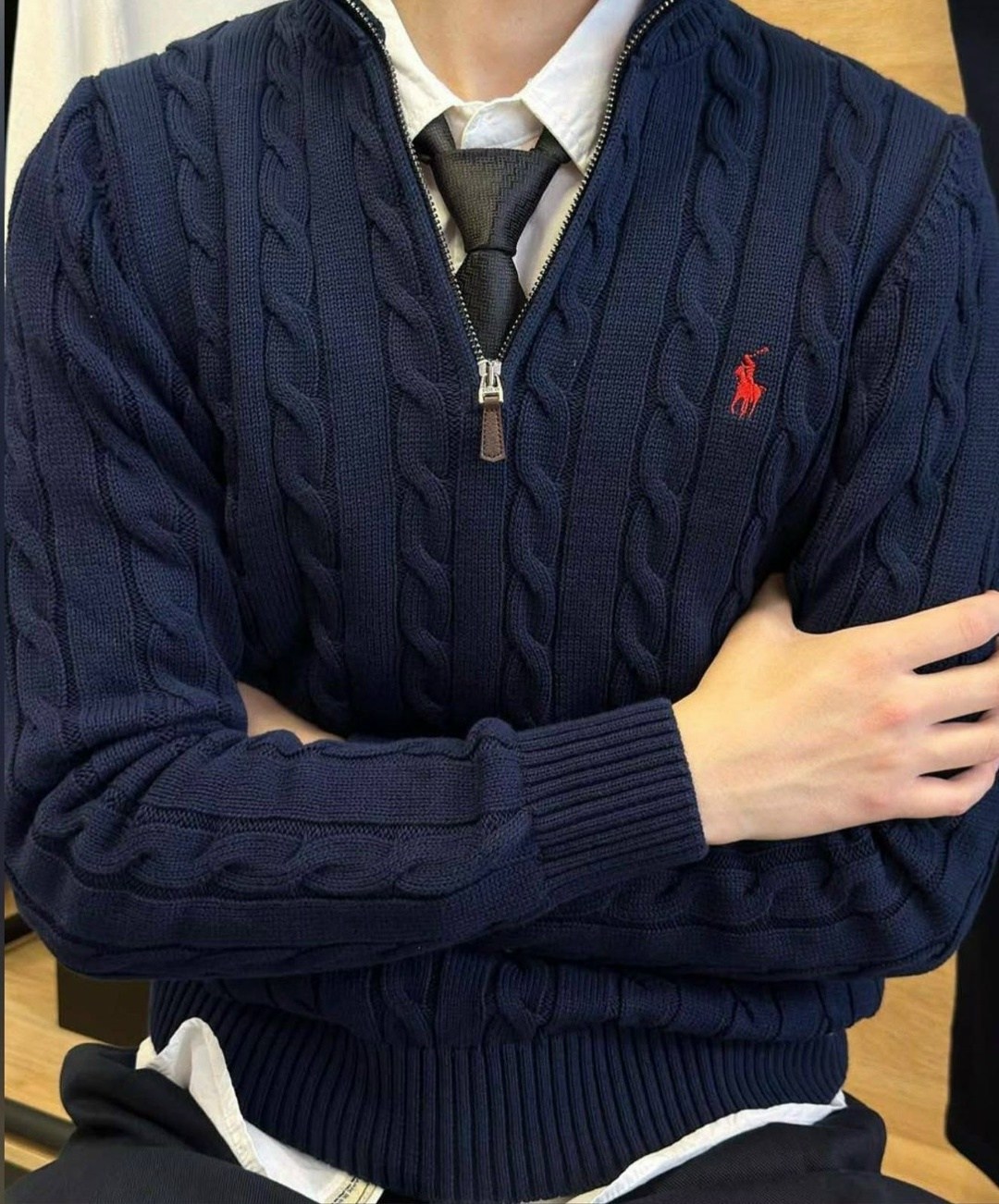 свитер polo ralph lauren,свитера мужская,свитер мужской polo ralph lauren вязаный с воротником на молнии синий,вязаные мужские свитера,свитера поло ральф лорен мужские