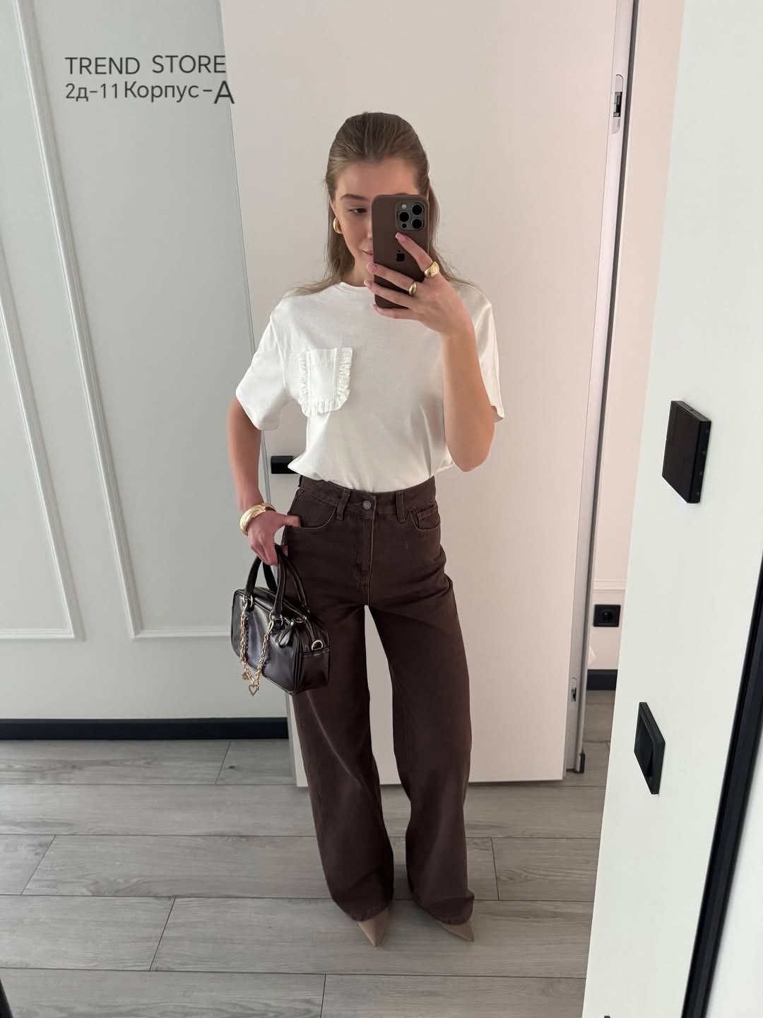 джинсы коричневые широкие с высокой посадкой y2k багги emporiov,стильные джинсы,коричневые джинсы,мира мода