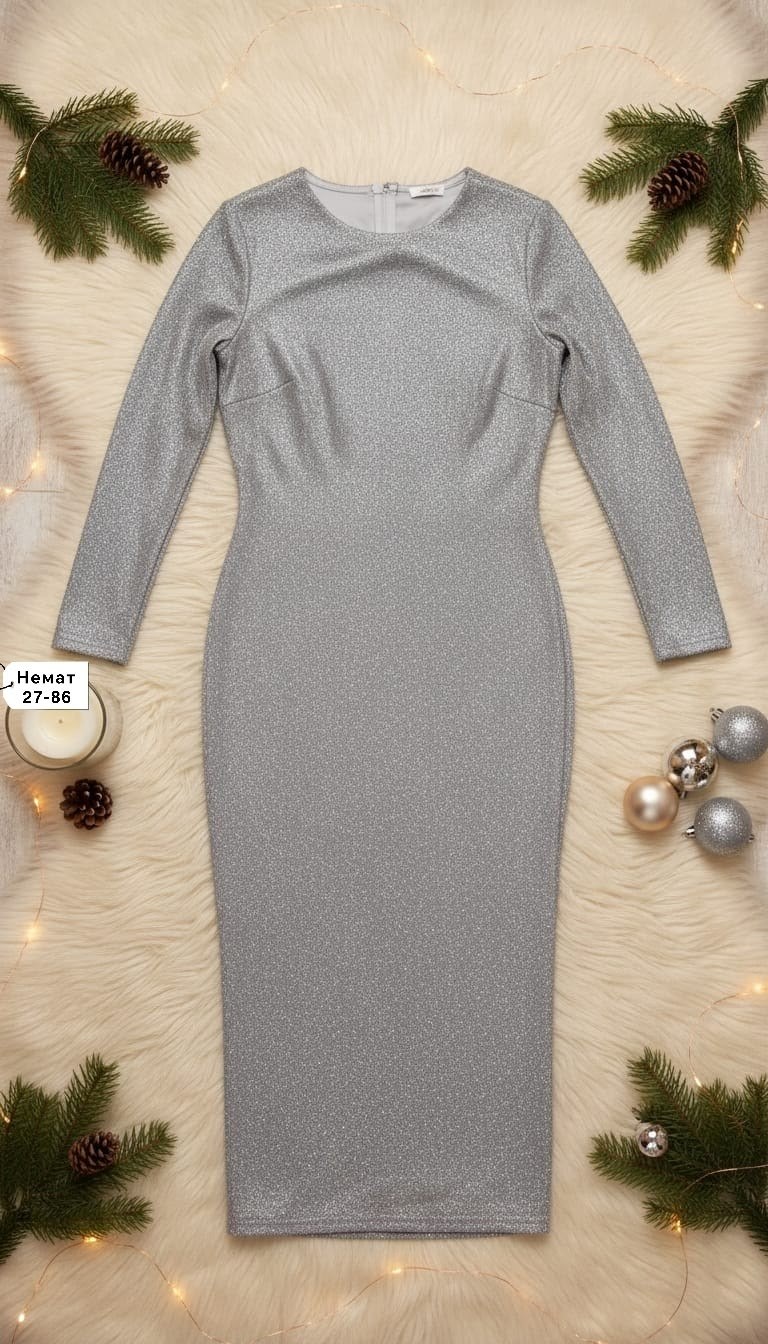 платье,стильное платье,платье миди с люрексом,женское платье,платье из люрексного трикотажа с разрезом для демисезона annete a3480