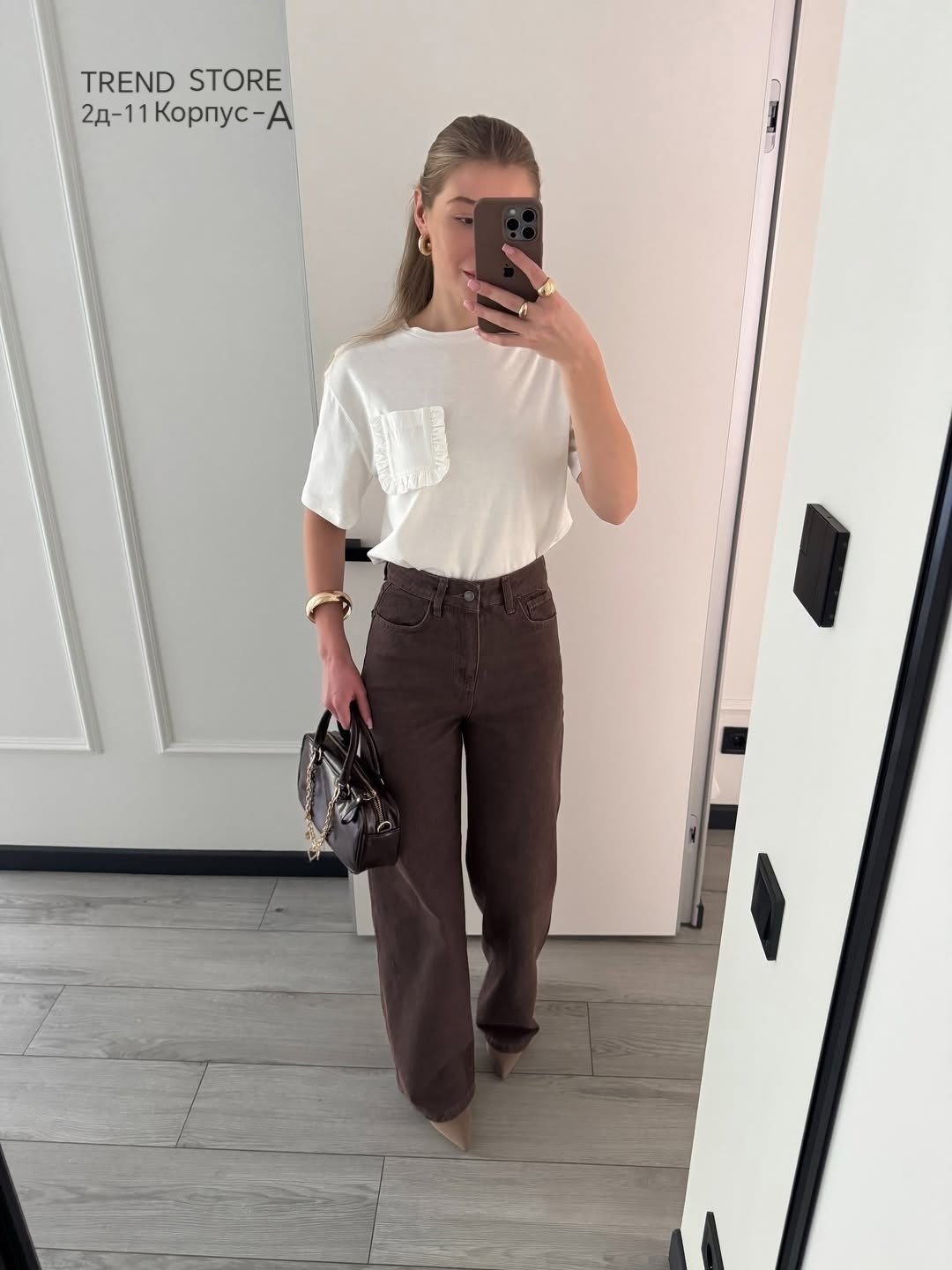 джинсы коричневые широкие с высокой посадкой y2k багги emporiov,стильные джинсы,коричневые джинсы,мира мода