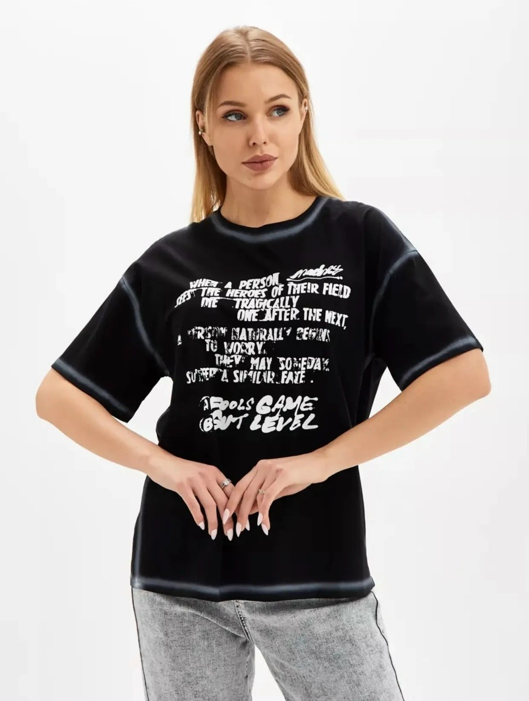 футболка женская оверсайз,футболка женская оверсайз с принтом,футболка оверсайз с принтами,женская футболка,yollochka футболка женская оверсайз черный