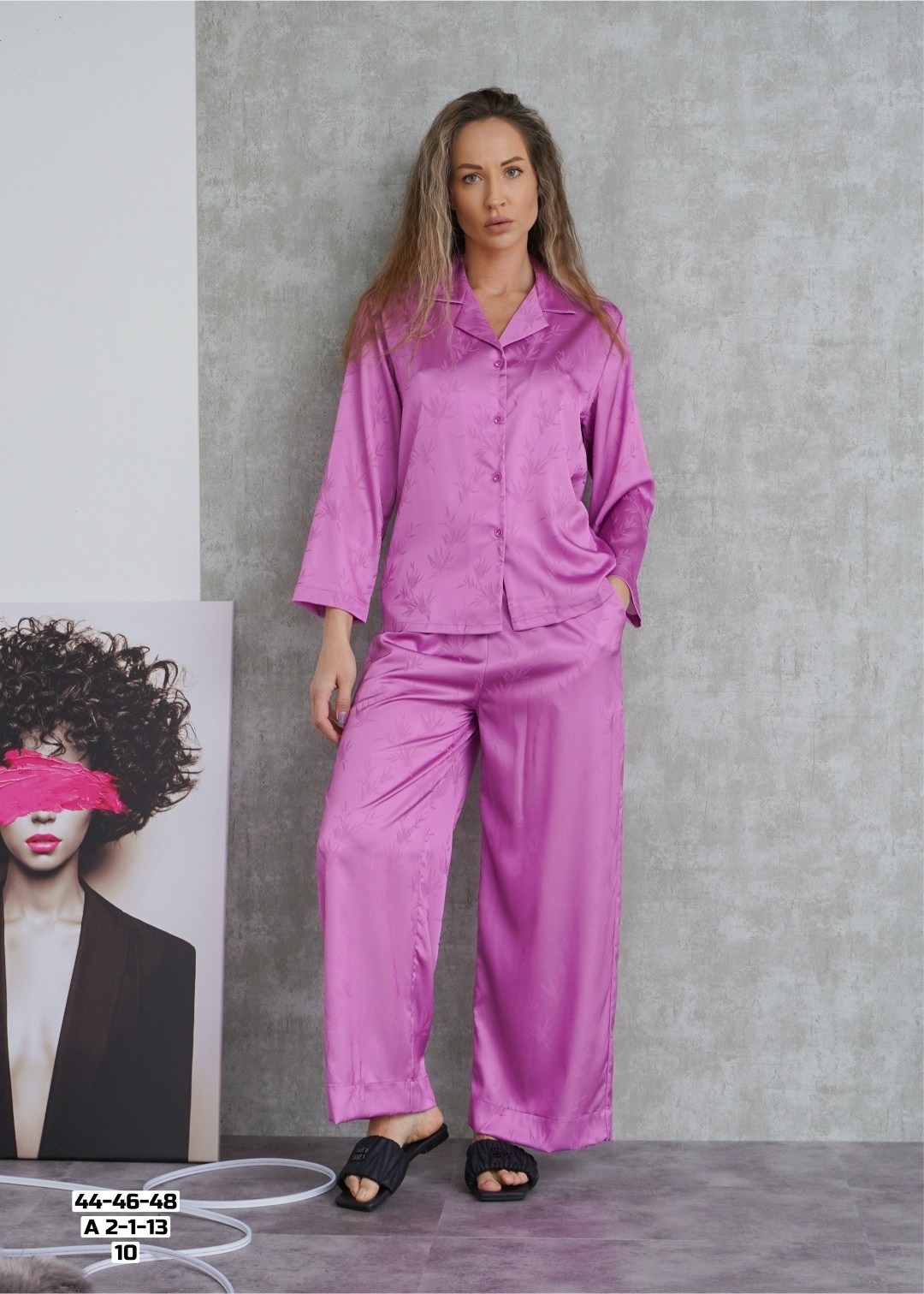 атласный брючный костюм с перьями,шелковый костюм в пижамном стиле,пижама женская,костюм женский,домашний костюм пижама