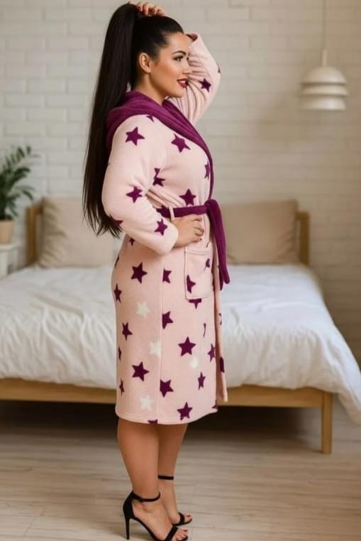 флисовый халат,халат розовый,женский халат,халат,халат домашний теплый