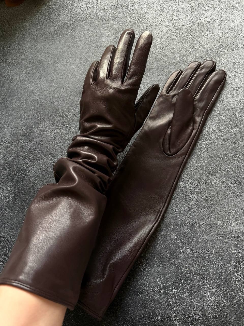 перчатки длинные,коричневые женские перчатки,кожаные перчатки eleganzza,long leather gloves,кожаные перчатки