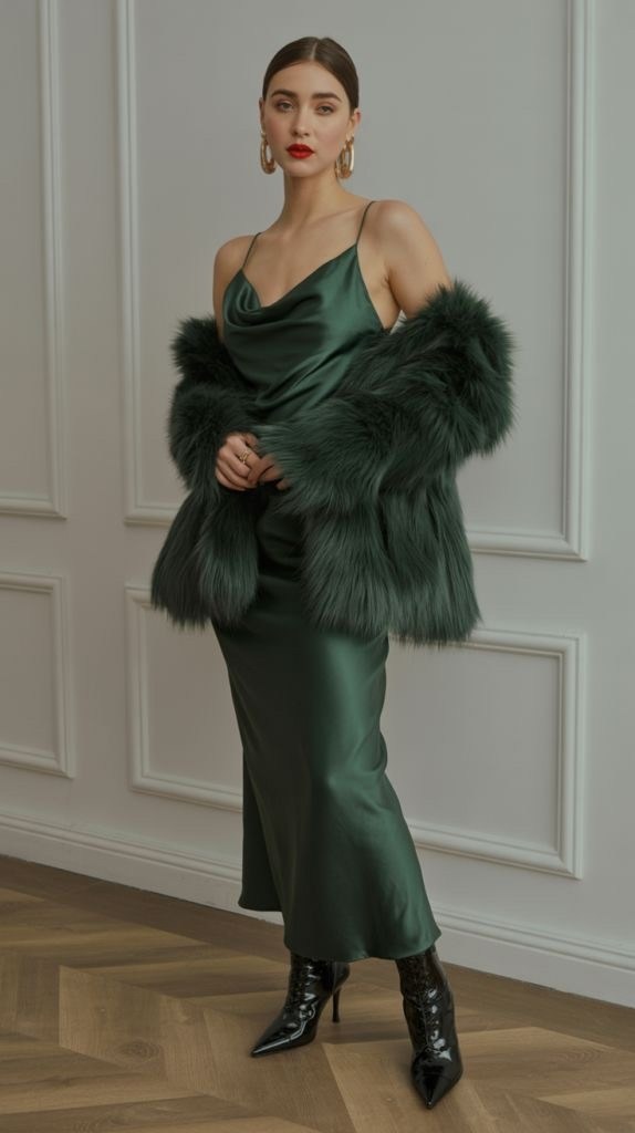 изумрудное платье комбинация,зеленое платье комбинация,платье комбинация,шелковое платье комбинация на бретелях,emerald silk slip dress