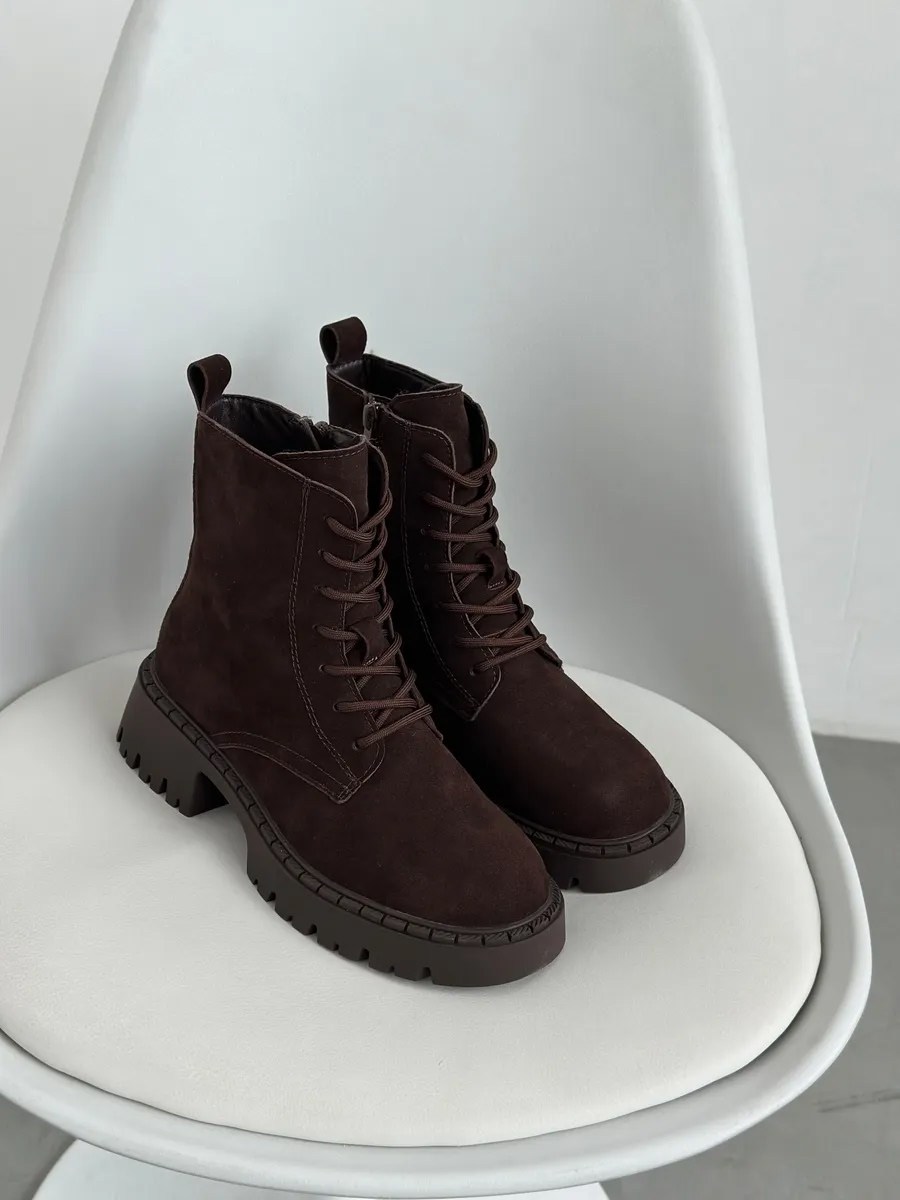 ,ботинки демисезонные натуральная замша на шнуровке reversal,ботинки женские,ботинки из натуральной замши,зимние ботинки высокие на платформе натуральная кожа теплые obba 171748818