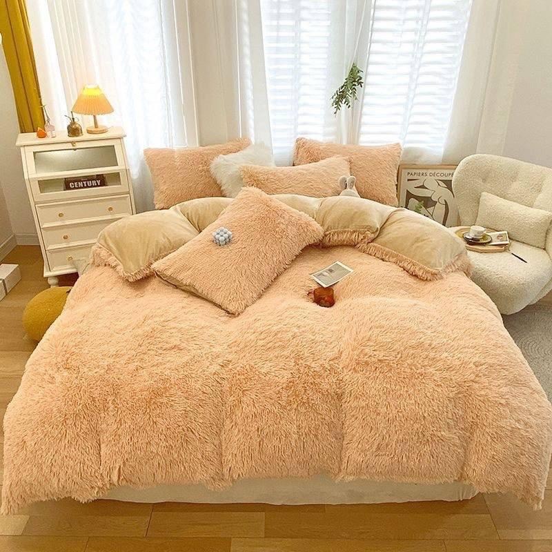 плюшевое одеяло,комплект постельное бельё,постельное белье пушистое,плюшевое постельное белье,пододеяльник пушистый