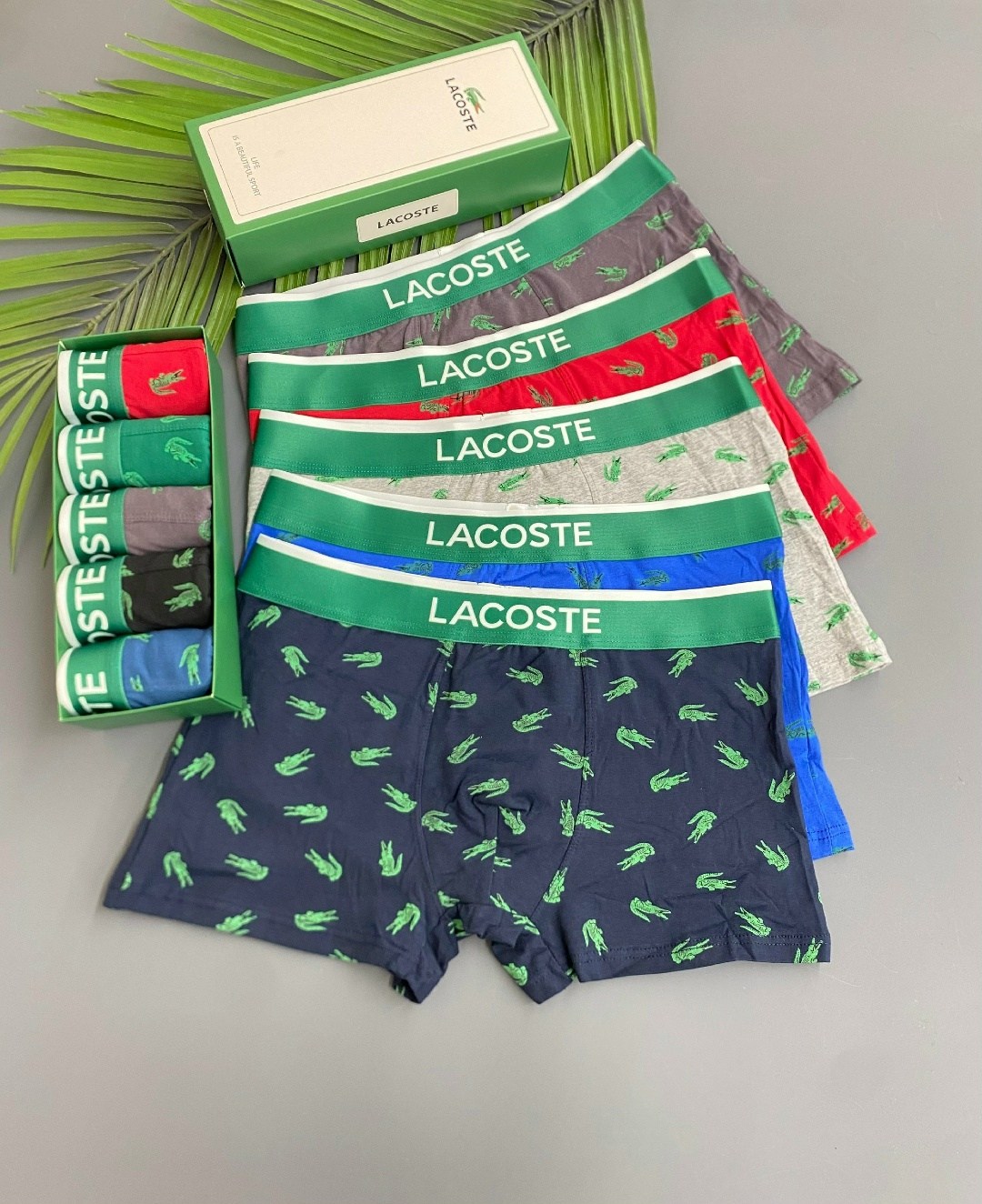набор мужских трусов lacoste,трусы мужские боксеры набор 5 шт lacoste,набор боксеров лакост,набор трусов мужских,набор трусов lacoste 5шт + коробка