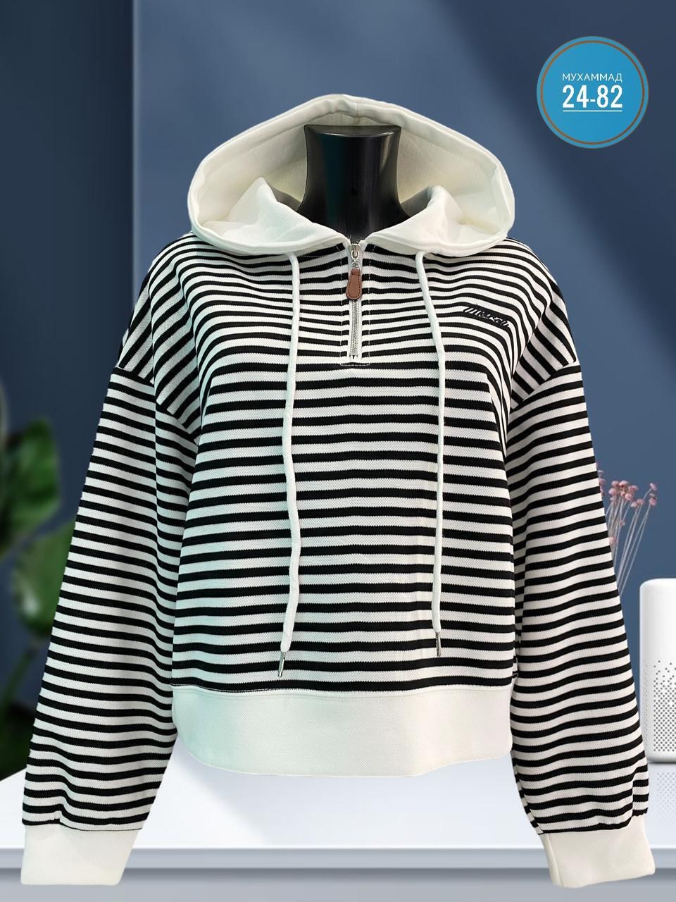 кофта до талии,женская кофта,полосатая толстовка,женское толстовка,толстовка в полоску
