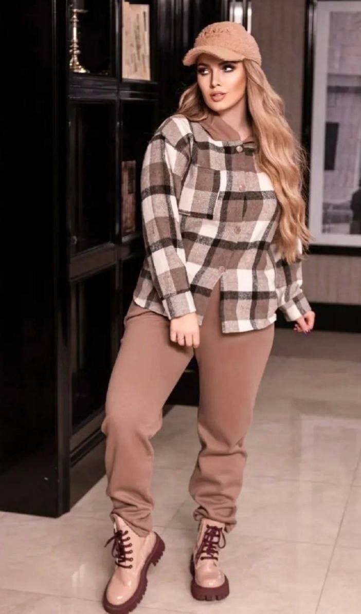 cпортивный костюм теплый женский,женский костюм на флисе,теплый костюм штаны на флисе и рубашка в клетку кашемировая с капюшоном,брючный костюм,женский костюм