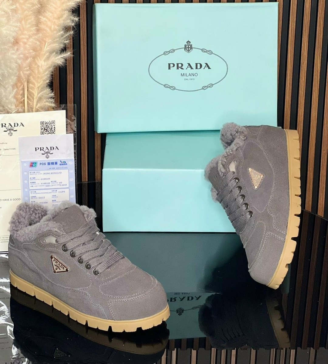 кроссовки женские зимние prada,кроссовки prada,женские кроссовки prada,кроссовки женские prada с мехом,кроссовки prada замшевые зимние на меху premium