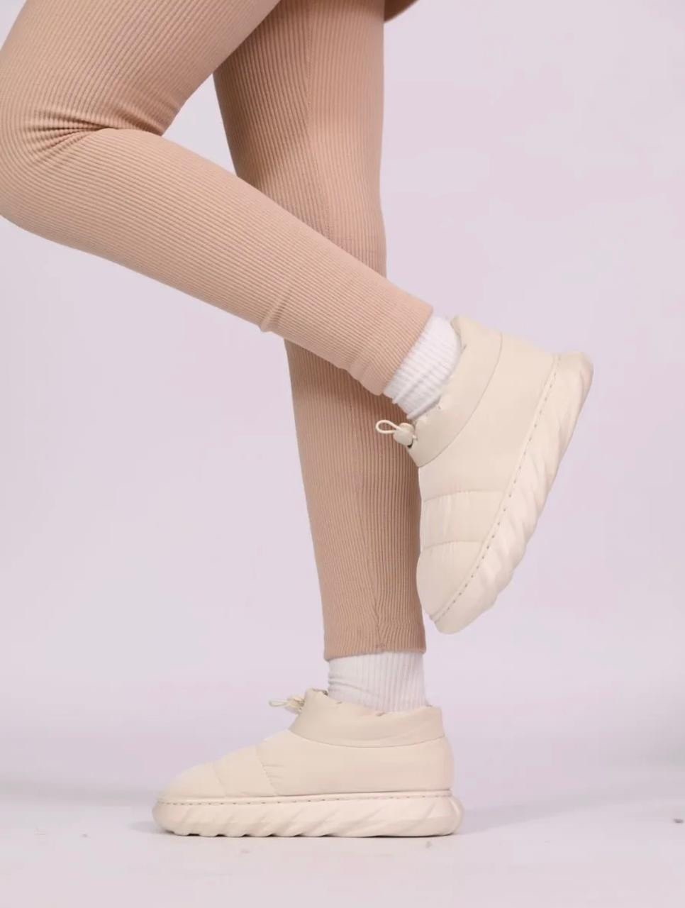 угги зимние дутики короткие emelina shop цвет бежевый, молочный,,дутики,угги зимние дутики короткие emelina shop, женская