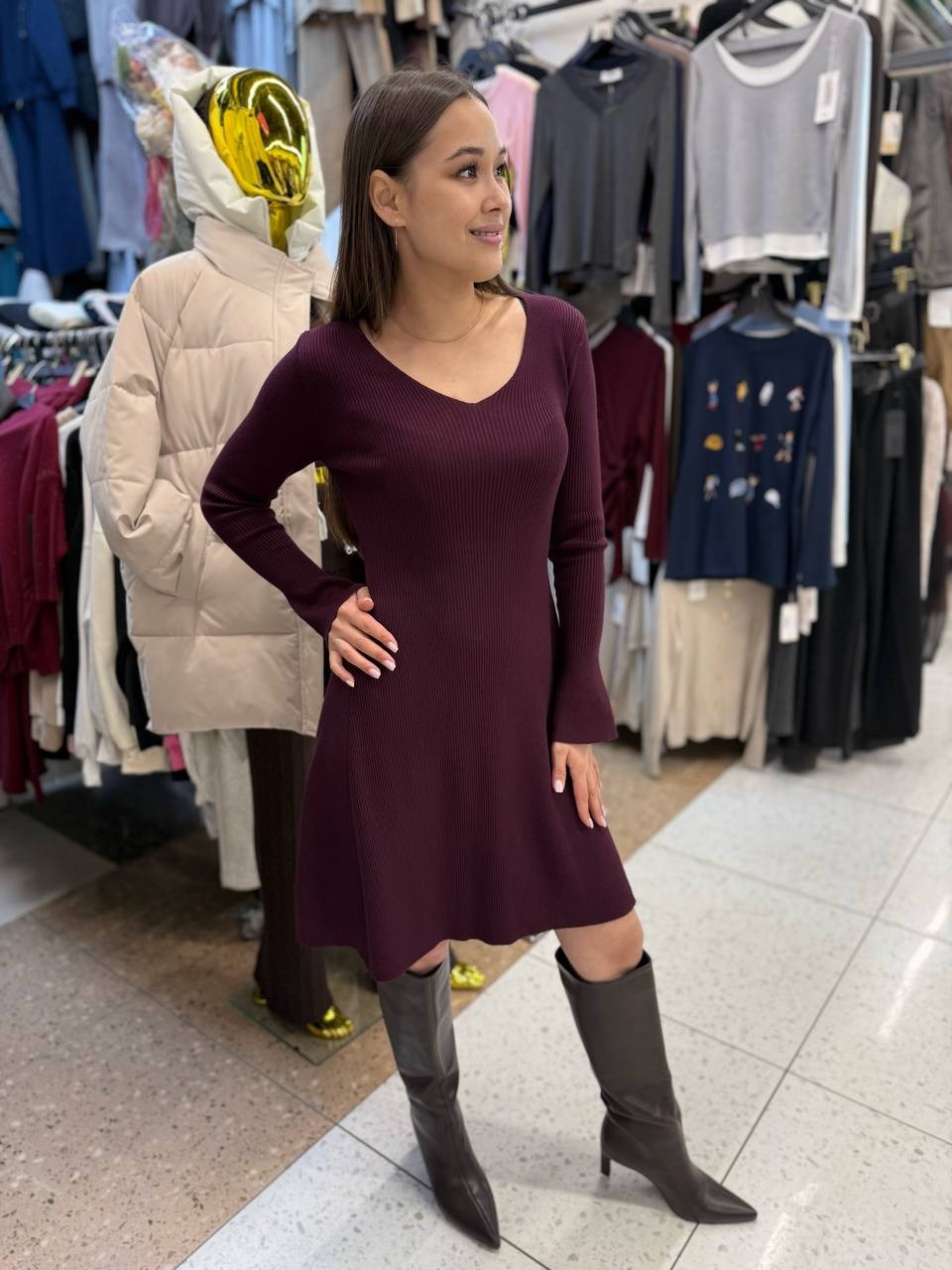 вязаное платье,стильное платье,женское платье,платье,трикотажные платья для женщин