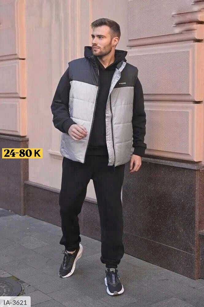 спортивный костюм тройка с жилеткой,мужские спортивные костюмы,костюм на флисе,мужская спортивная одежда,жилетка на синтепоне