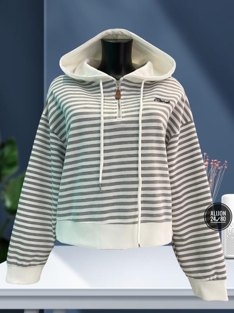 кофта до талии,полосатая толстовка,толстовка женская,толстовка в полоску,женская кофта