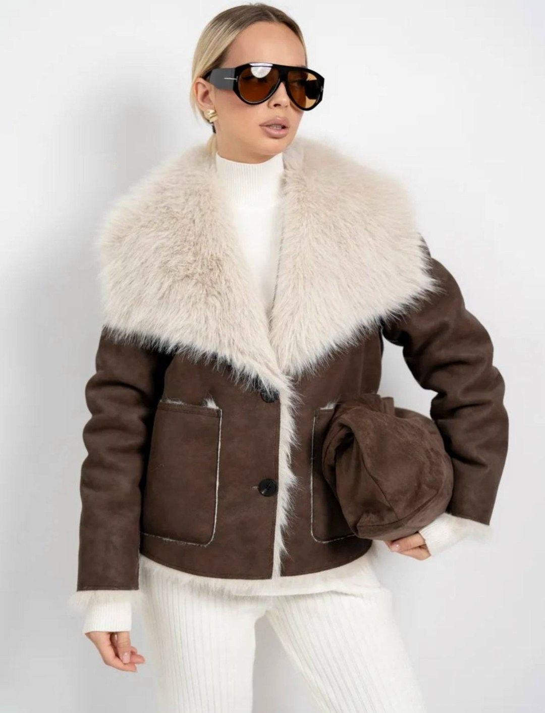 двусторонняя дубленка,женская дублёнка,дубленка,стильная дубленка,короткая дубленка