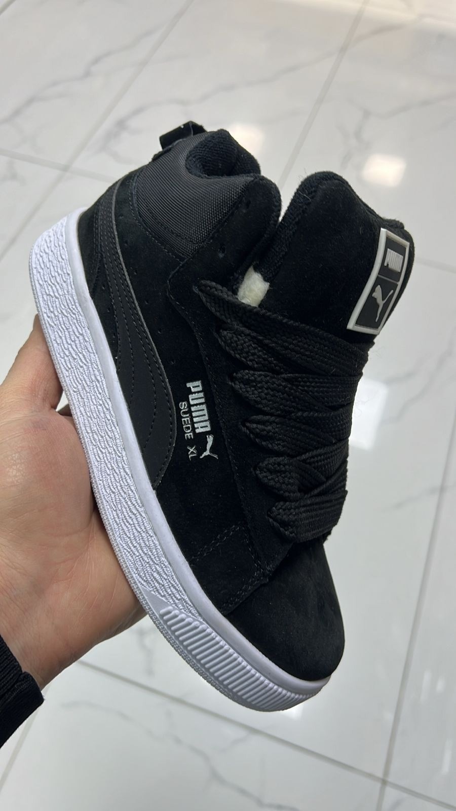 кроссовки черные мужские зимние puma suede xl,зимние кроссовки puma,кроссовки зимние puma suede "black/white",зимние мужские и женские кроссовки puma,кроссовки puma