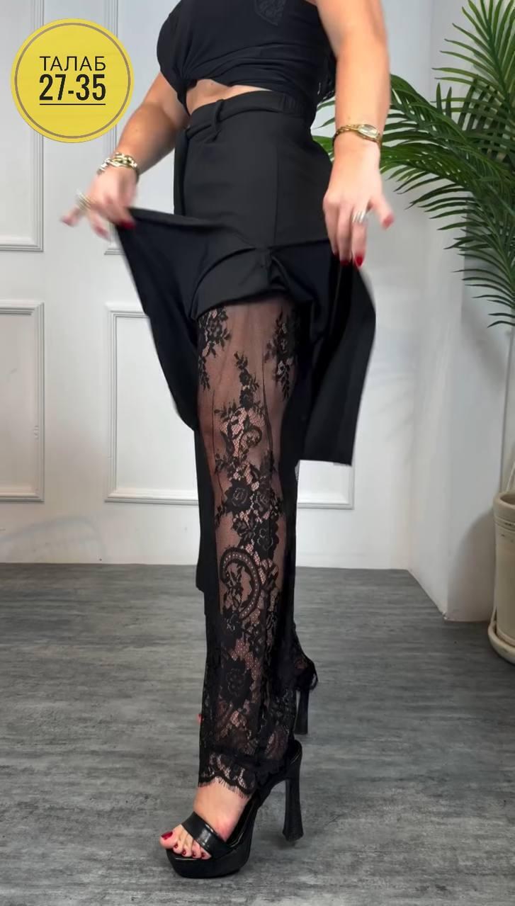 брюки с кружевом,юбки брюки,брюки нарядные,женские брюки