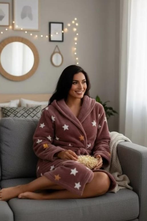 флисовый халат,халат розовый,женский халат,халат,халат домашний теплый