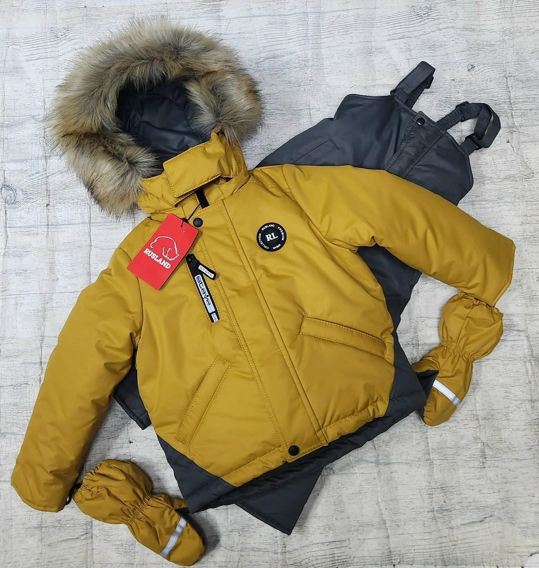 зимний костюм для мальчика,костюм зимний,комплект верхней одежды rusland,детские комплекты,детский зимний костюм