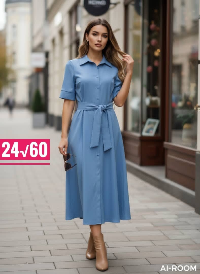 голубое платье,платье миди,фасон платьев,повседневное платье,платье женский летний