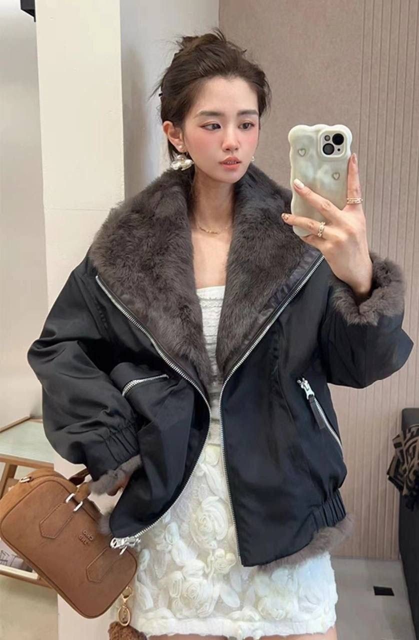 женская куртка из искусственного меха,меховая куртка,куртка с меховым воротником,женская короткая куртка,короткая куртка