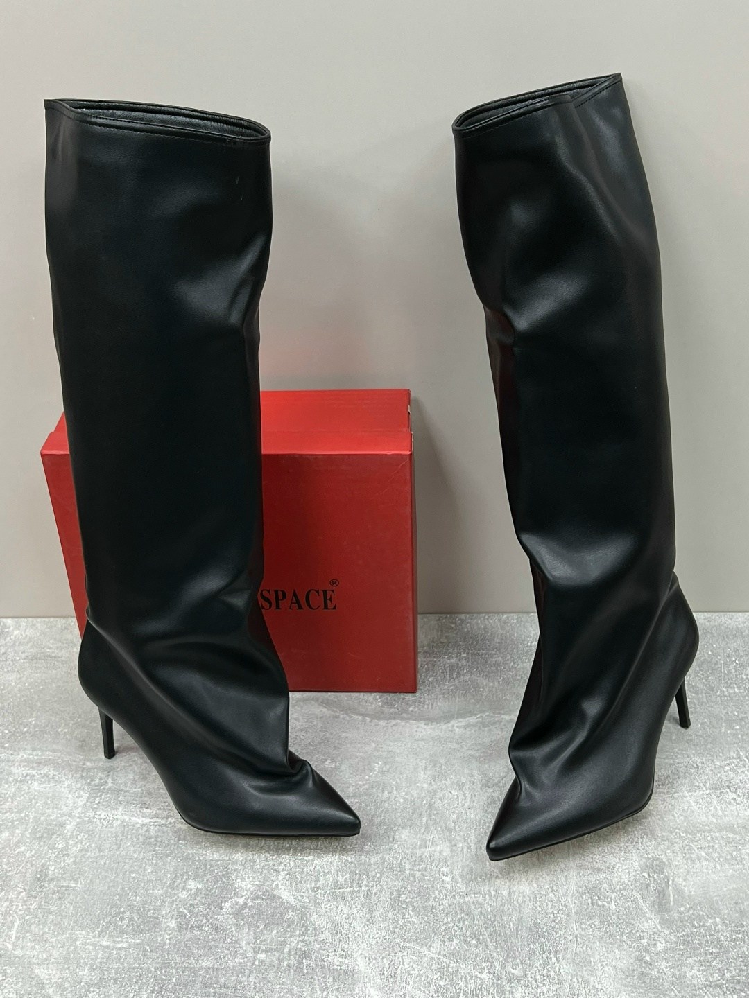 женские сапоги до колена с острым носком на высоком каблуке,сапоги донна бализа,женские сапоги,женские ботфорты с кожаной подкладкой черные сапоги на шпильке,шикарные сапоги