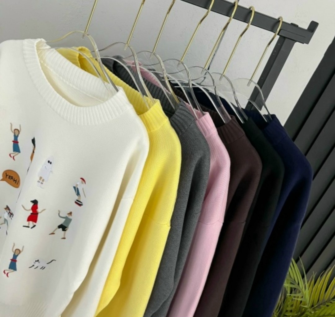 нежный свитер с собачками beststyle 540151261,свитшот женская,модные свитшоты,свитер с вышивкой,женская кофта