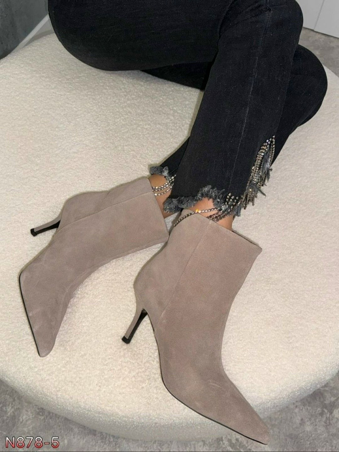 замшевые ботильоны,женские ботильоны,женские ботильоны с острым носком,,модные ботильоны