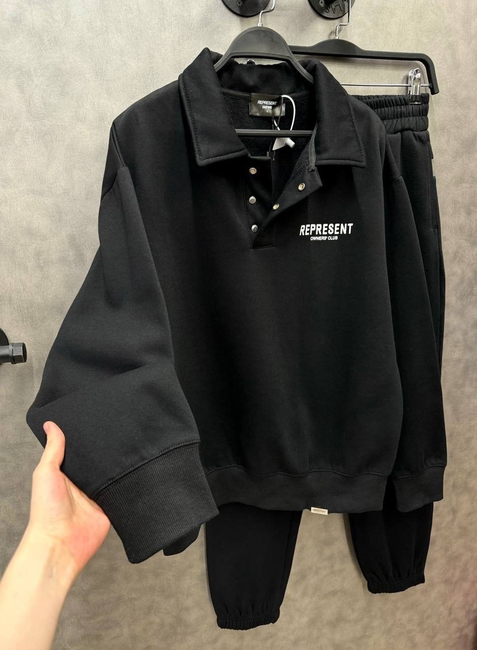 мужская кофта,свитшот represent,поло свитшот,мужские свитшоты,толстовка поло
