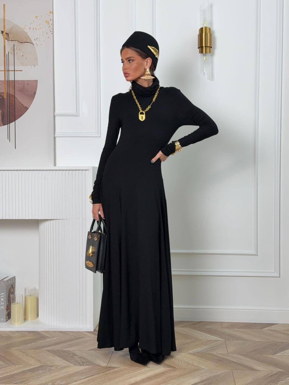 элегантные наряды,длинное черное платье,платье идеальное,трикотажное платье,модное платье