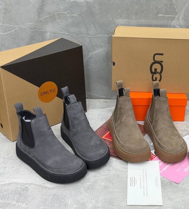 ,ботинки челси на платформе neumel ugg серый,угги челси,замшевые ботинки,neumel platform женские замшевые ботинки челси на платформе ugg серый