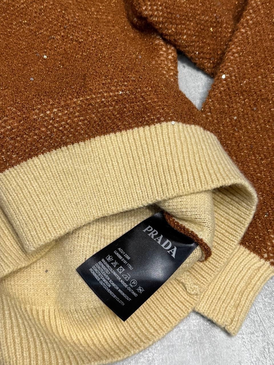 свитер prada,женский свитер,бежевый джемпер,женский джемпер,кофта прада