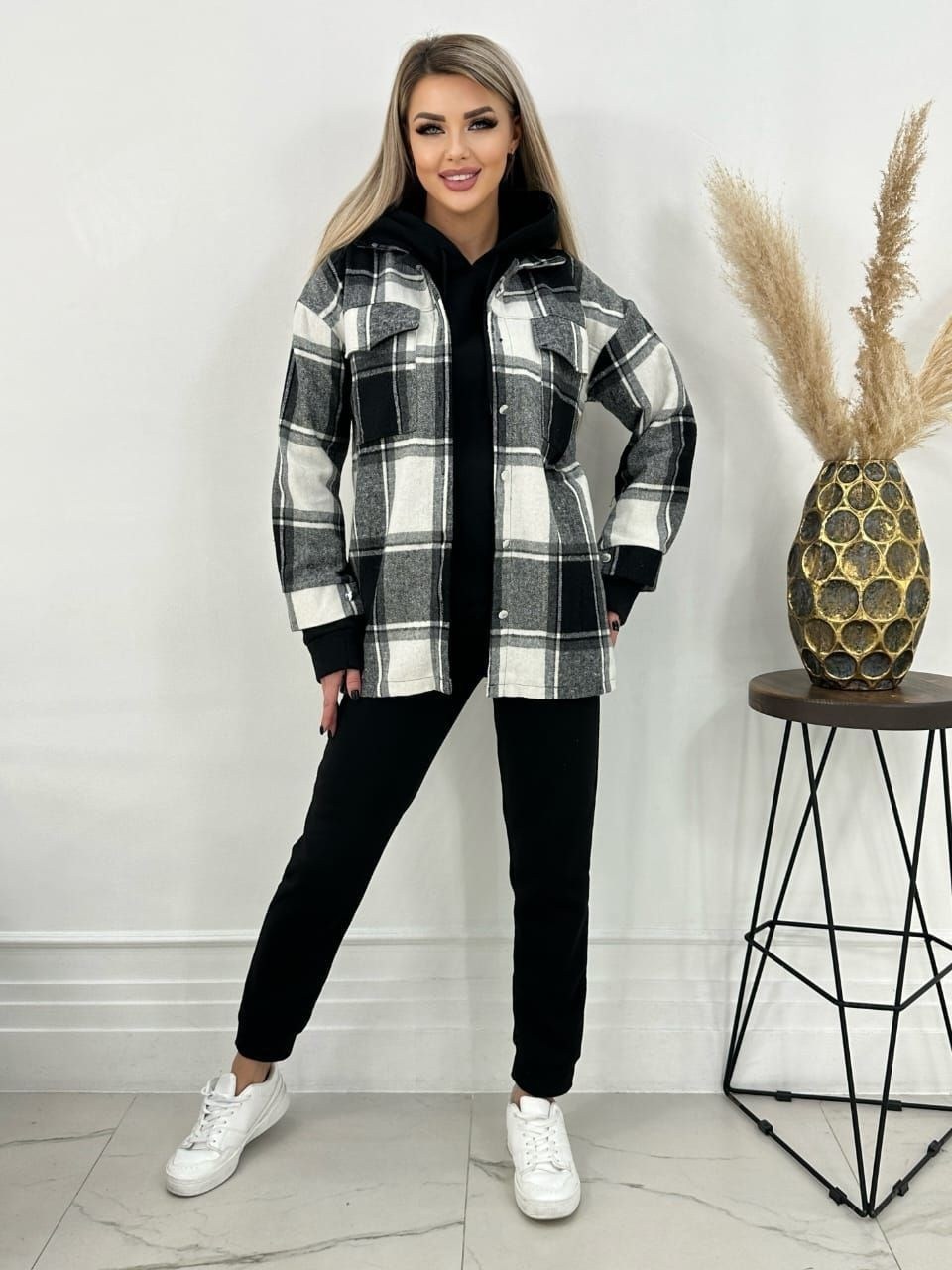 cпортивный костюм теплый женский,женский костюм на флисе,теплый костюм штаны на флисе и рубашка в клетку кашемировая с капюшоном,брючный костюм,женский костюм