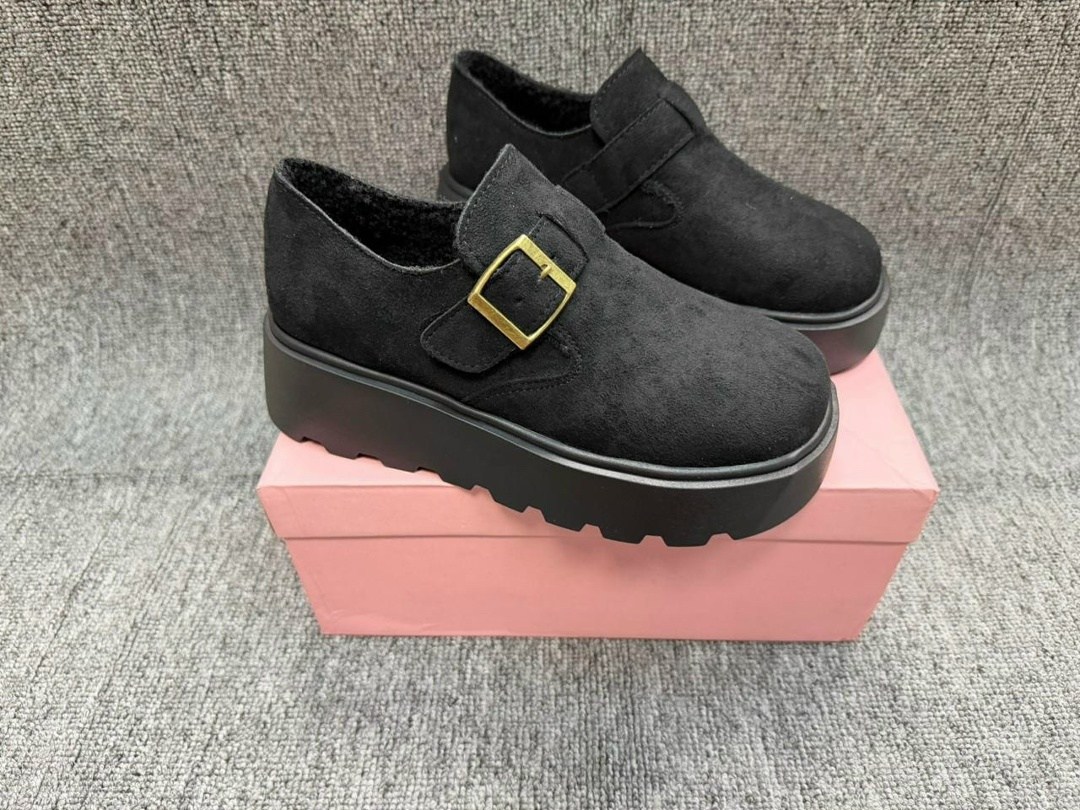 , повседневные,модные женские туфли на плоской подошве с меховой платформой,замшевые женские туфли-лоферы на платформе,женская