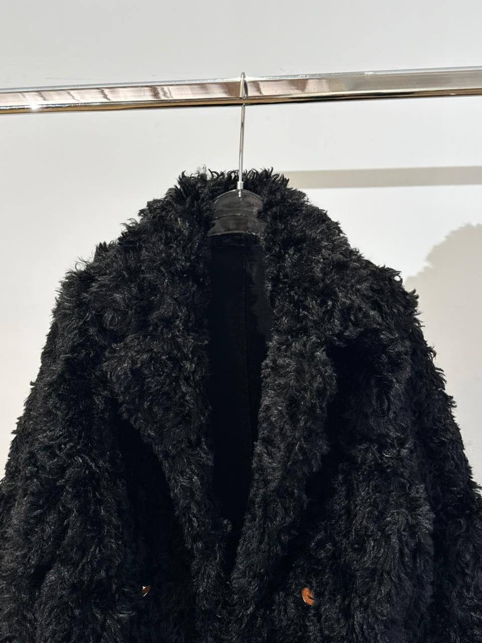 дубленка женская,дубленка черная,женская дубленка из натурального меха,дубленка из натурального меха,полупальто оверсайз