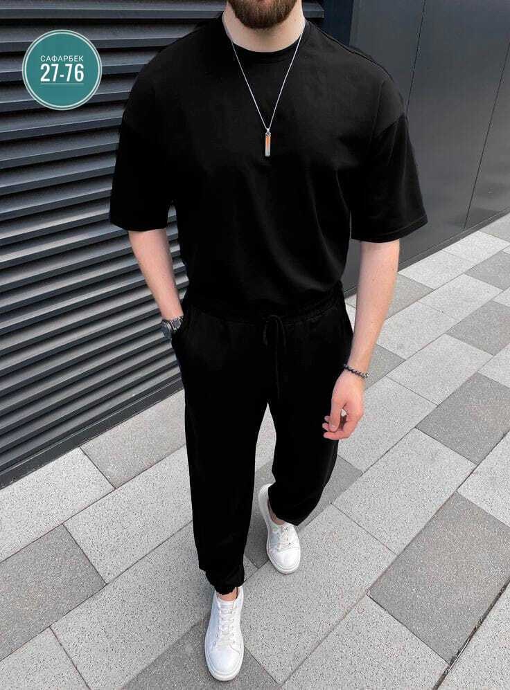 костюм спортивный мужской,костюм с футболкой и брюками,костюм спортивный мужской летний оверсайз,стильные костюмы,мужская мода
